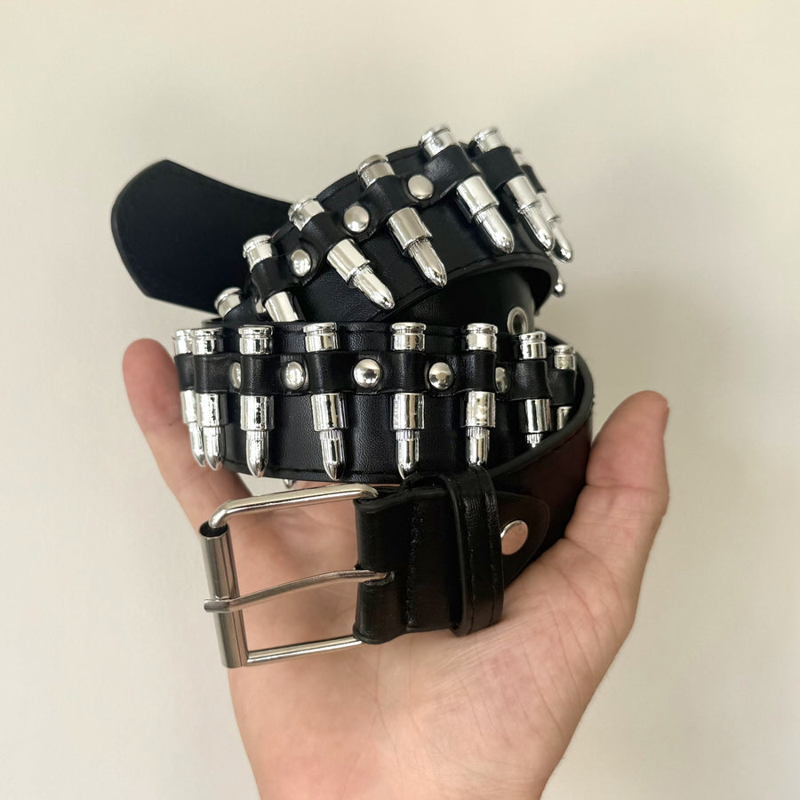 Black Studded Punk Belt