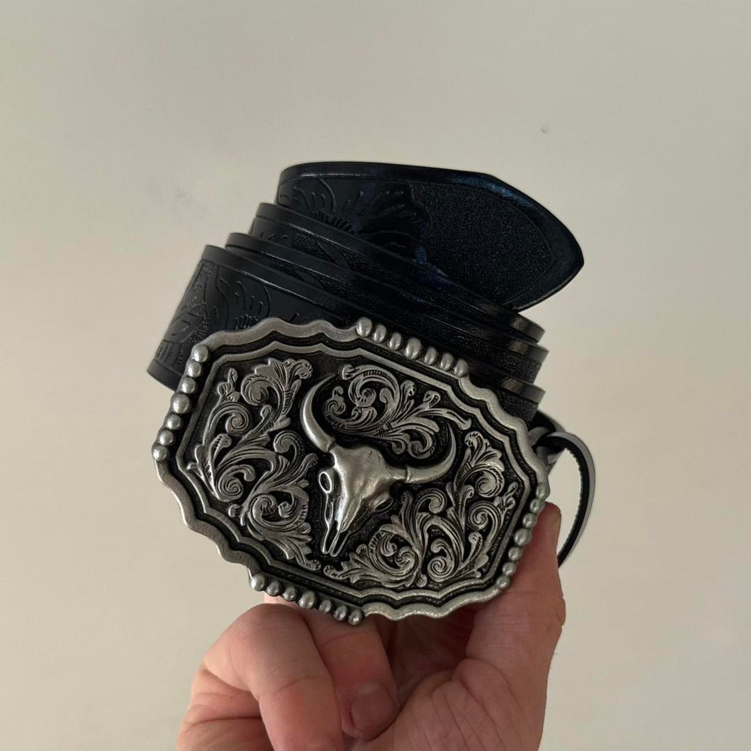 Black Ram Skull Belt - Rynor