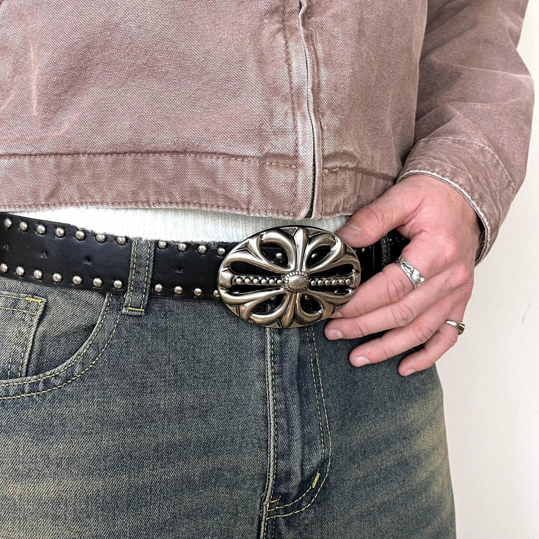 Black Cross Buckle Belt - Rynor