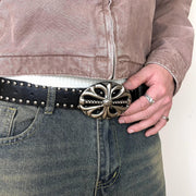 Black Cross Buckle Belt