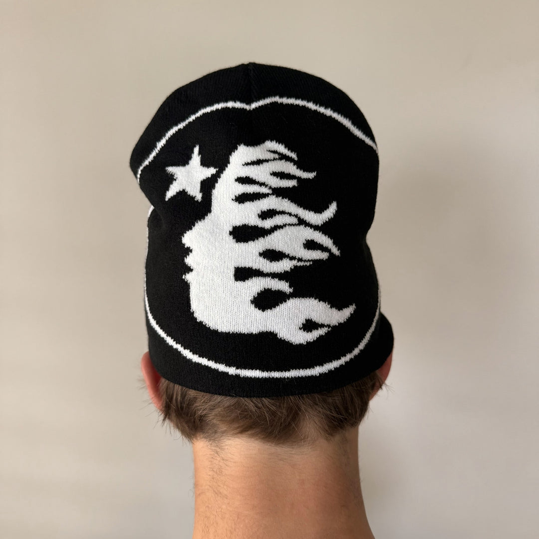 Flaming Faces Star Beanie