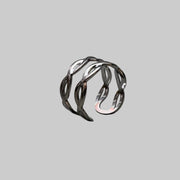Silver Wave Link Ring