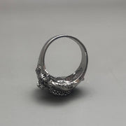 Silver Lion Head Ring