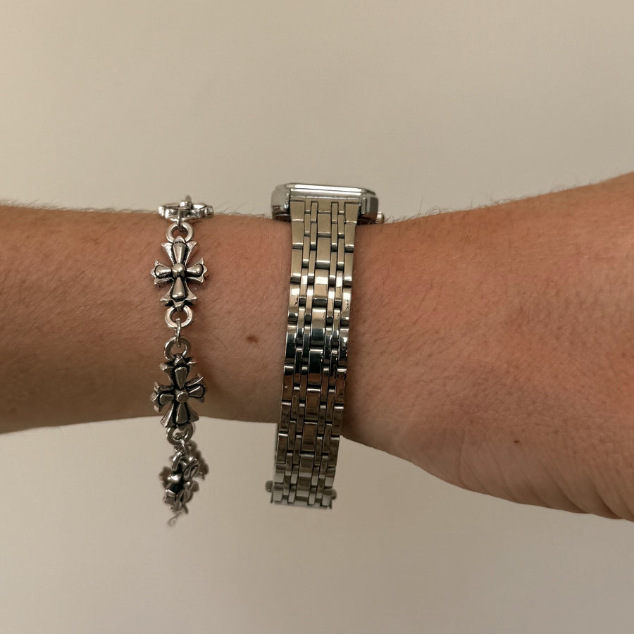 Two-Tone Square Quartz Watch