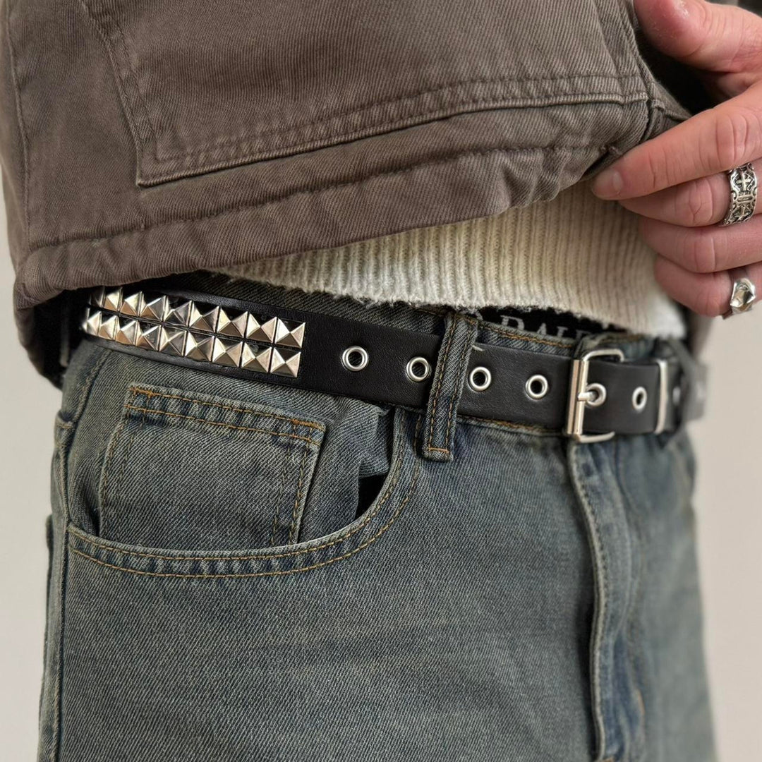 Black Studded Belt - Rynor