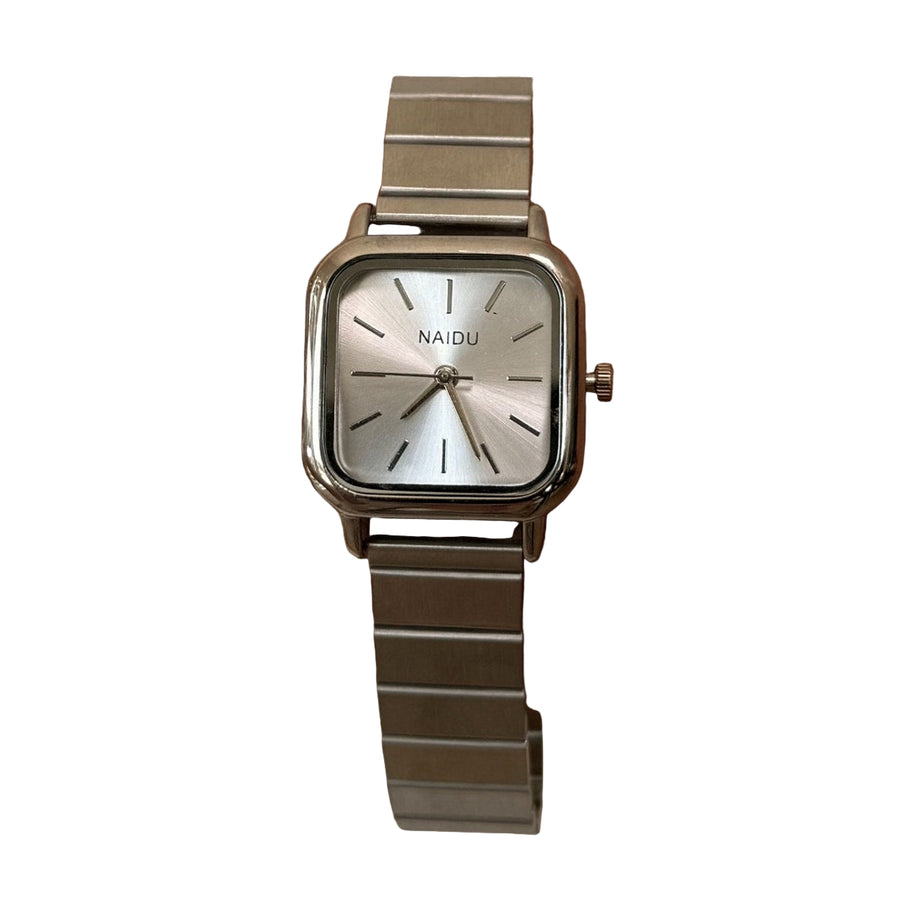 Square Silver Modern Watch
