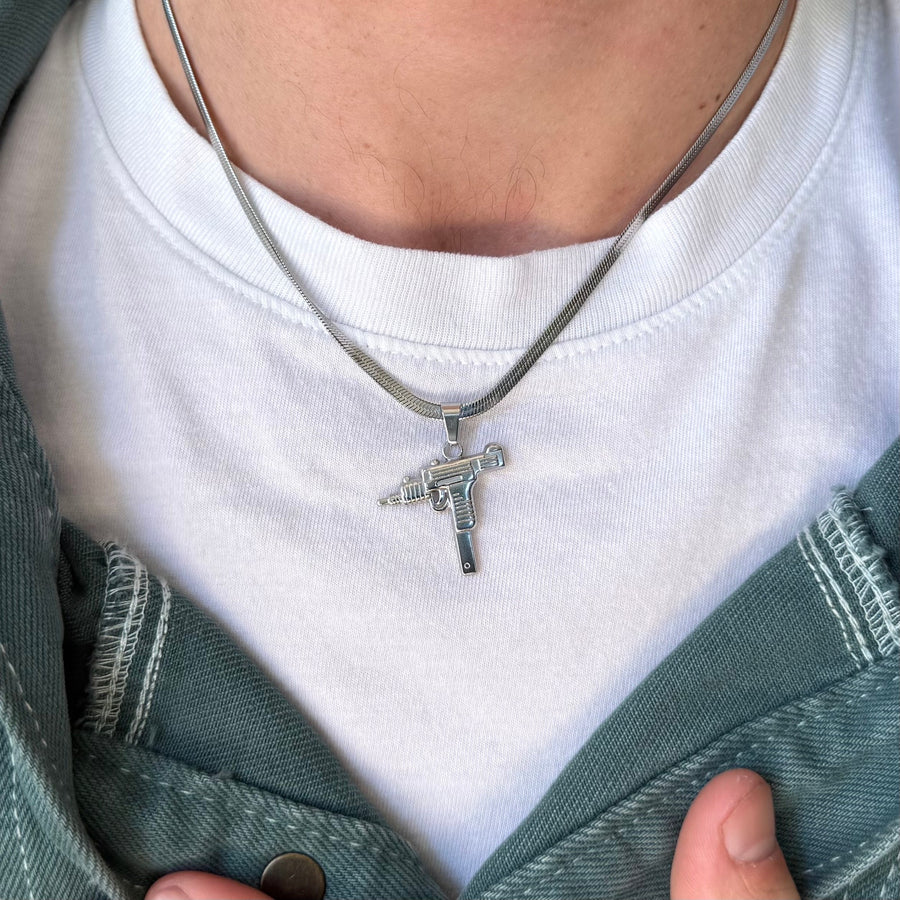 Gun Pendant Necklace