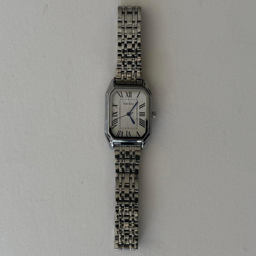 Silver Square Quartz Watch