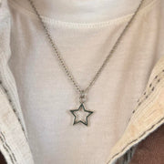 Silver Star Pendant Necklace