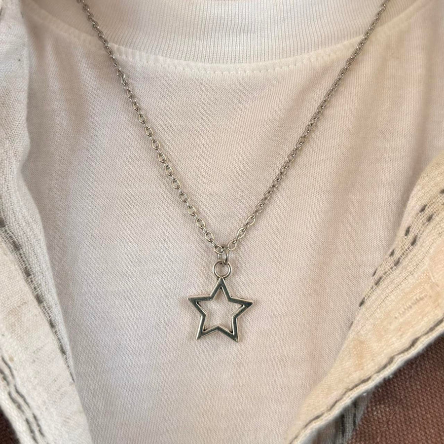 Silver Star Pendant Necklace