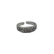 Silver Daisy Band Ring