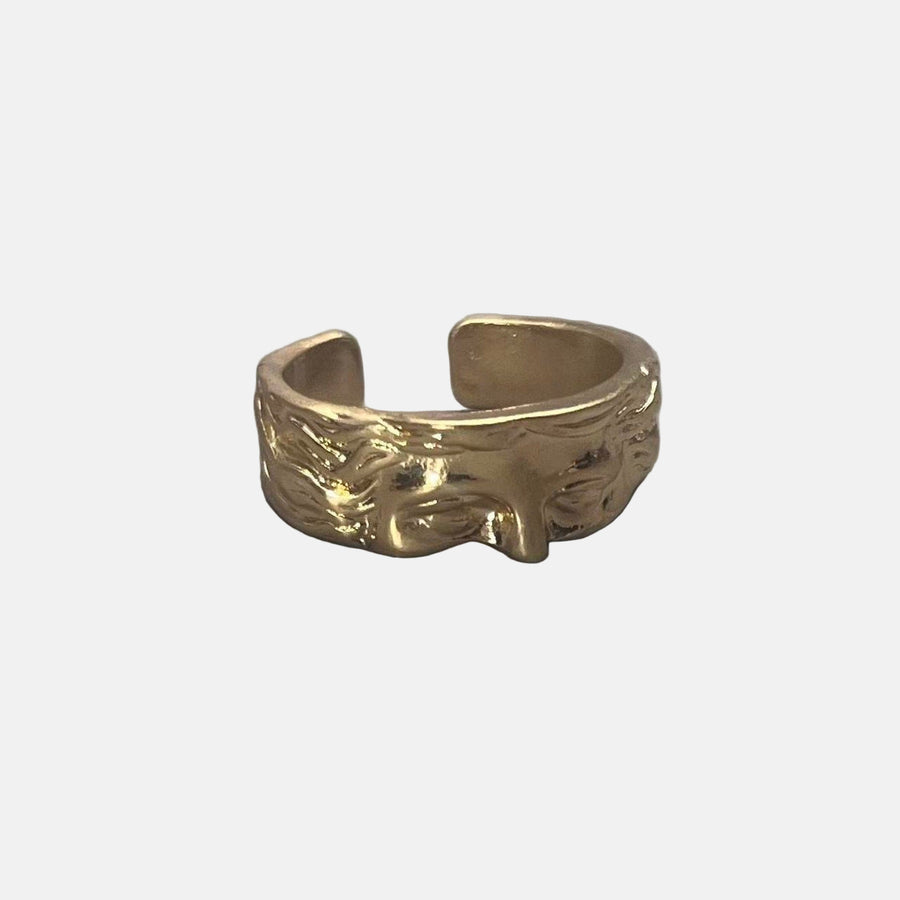 Gold Textured Wrap Ring