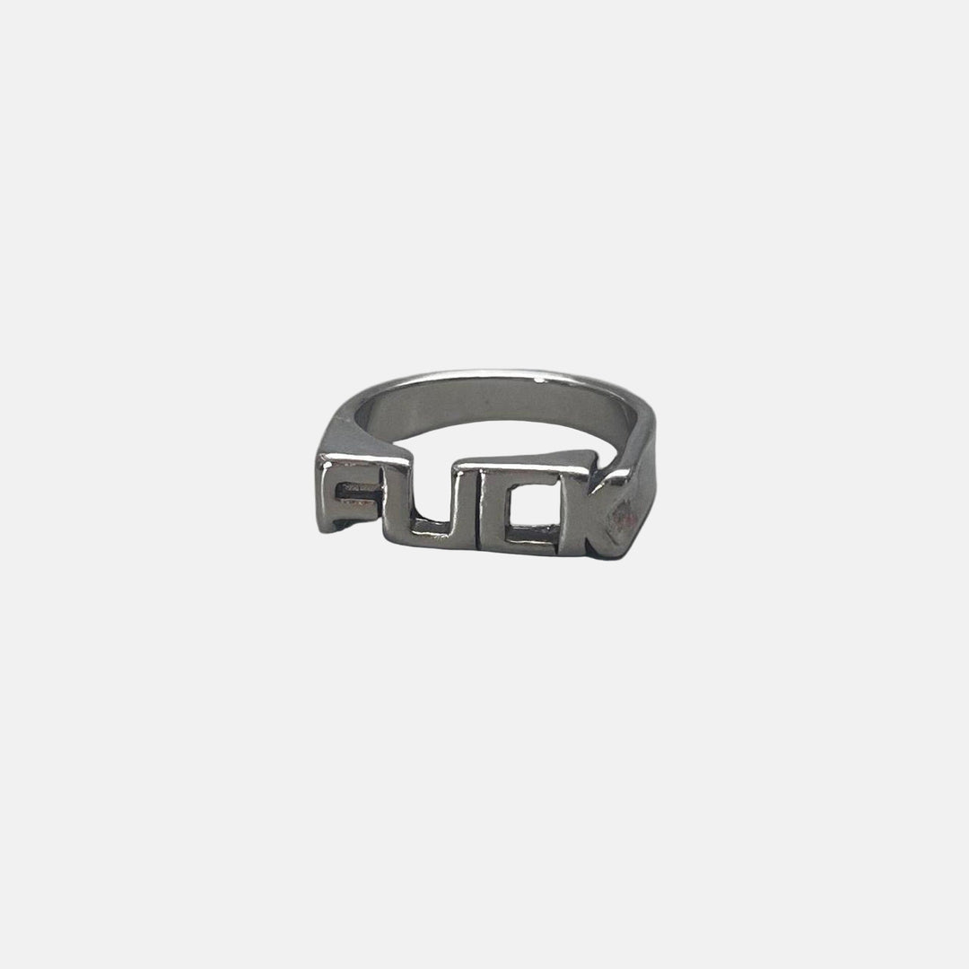 Silver Text Statement Ring - Rynor