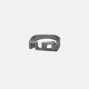 Silver Text Statement Ring