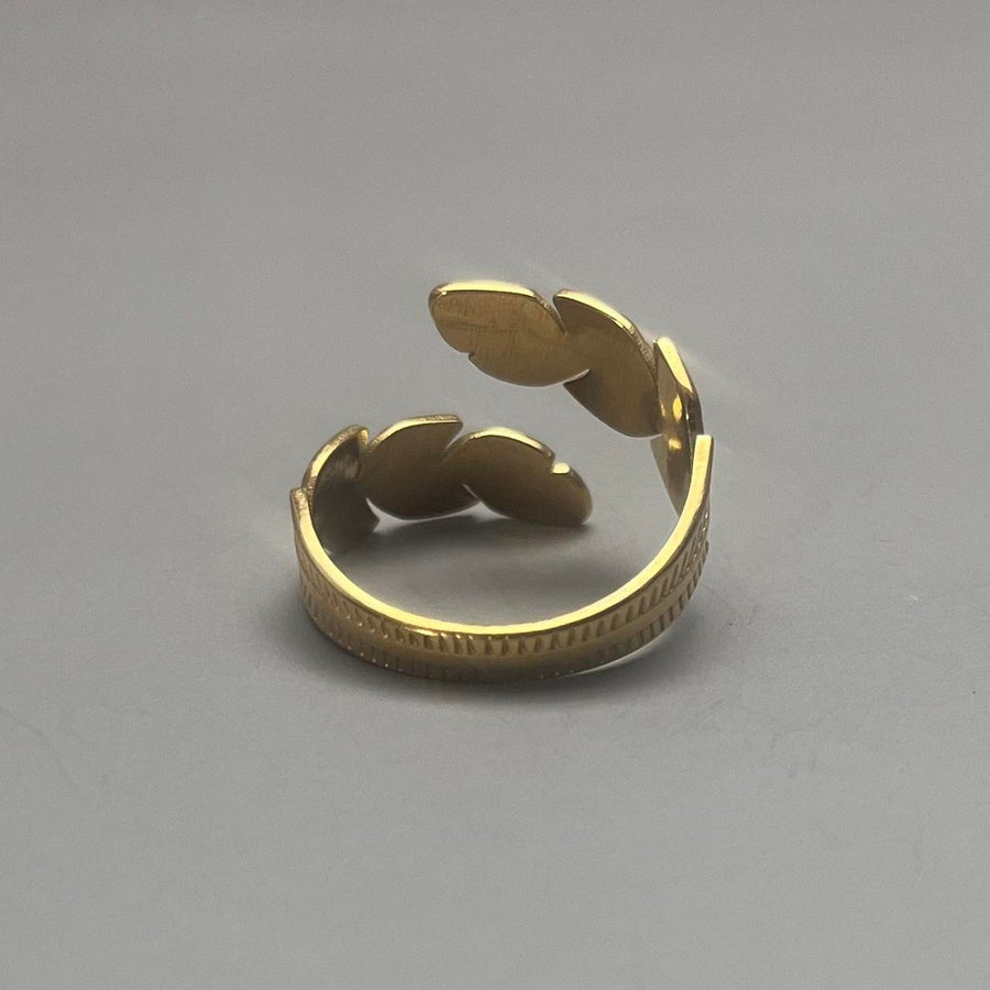 Gold Feather Wrap Ring