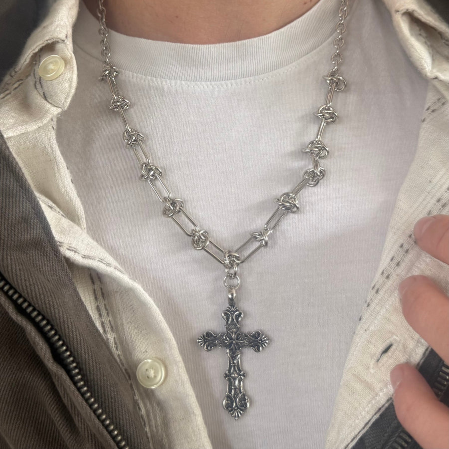 Linked Cross Necklace