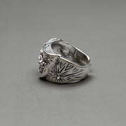 Silver Mask Ring