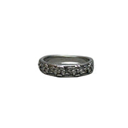 Silver Flower Band Ring