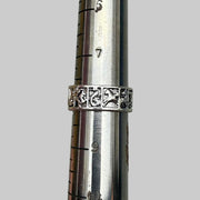 Silver Geometric Band Ring