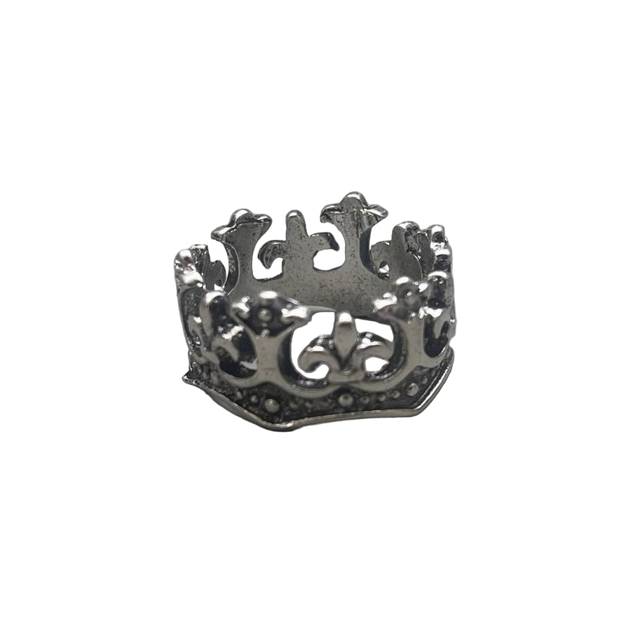 Silver Gothic Crown Ring