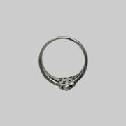 Silver Compass Cross Ring