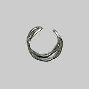 Silver Wave Link Ring