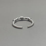 Silver Barbed Wire Ring