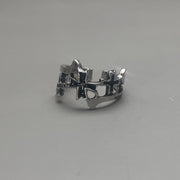 Silver Star Cross Ring