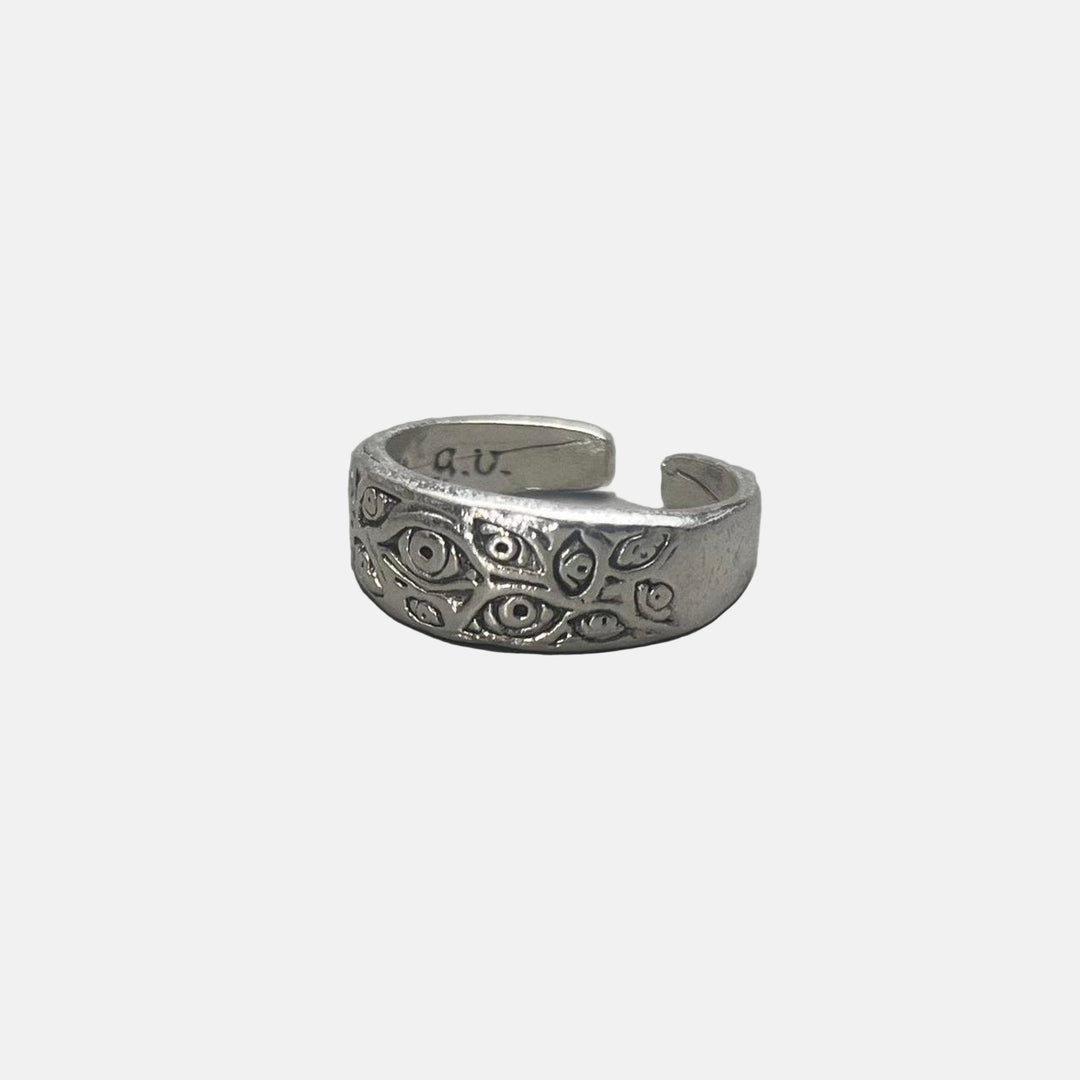 Silver Floral Band Ring - Rynor