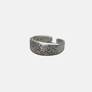 Silver Floral Band Ring