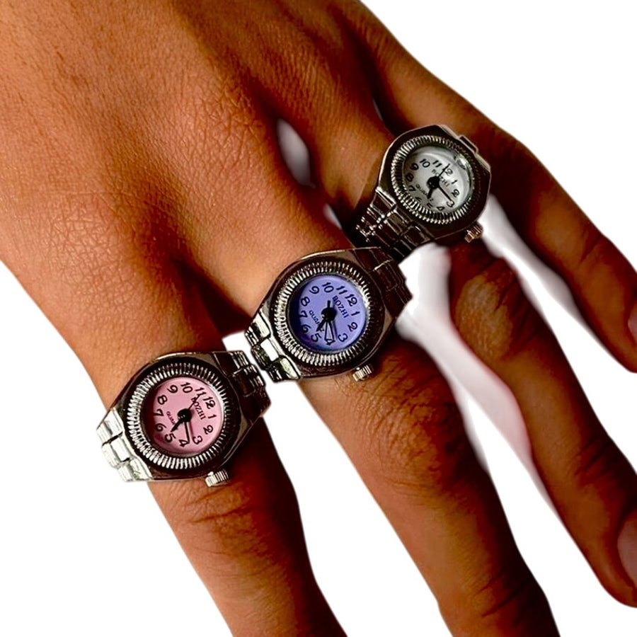 Round Dial Watch Ring