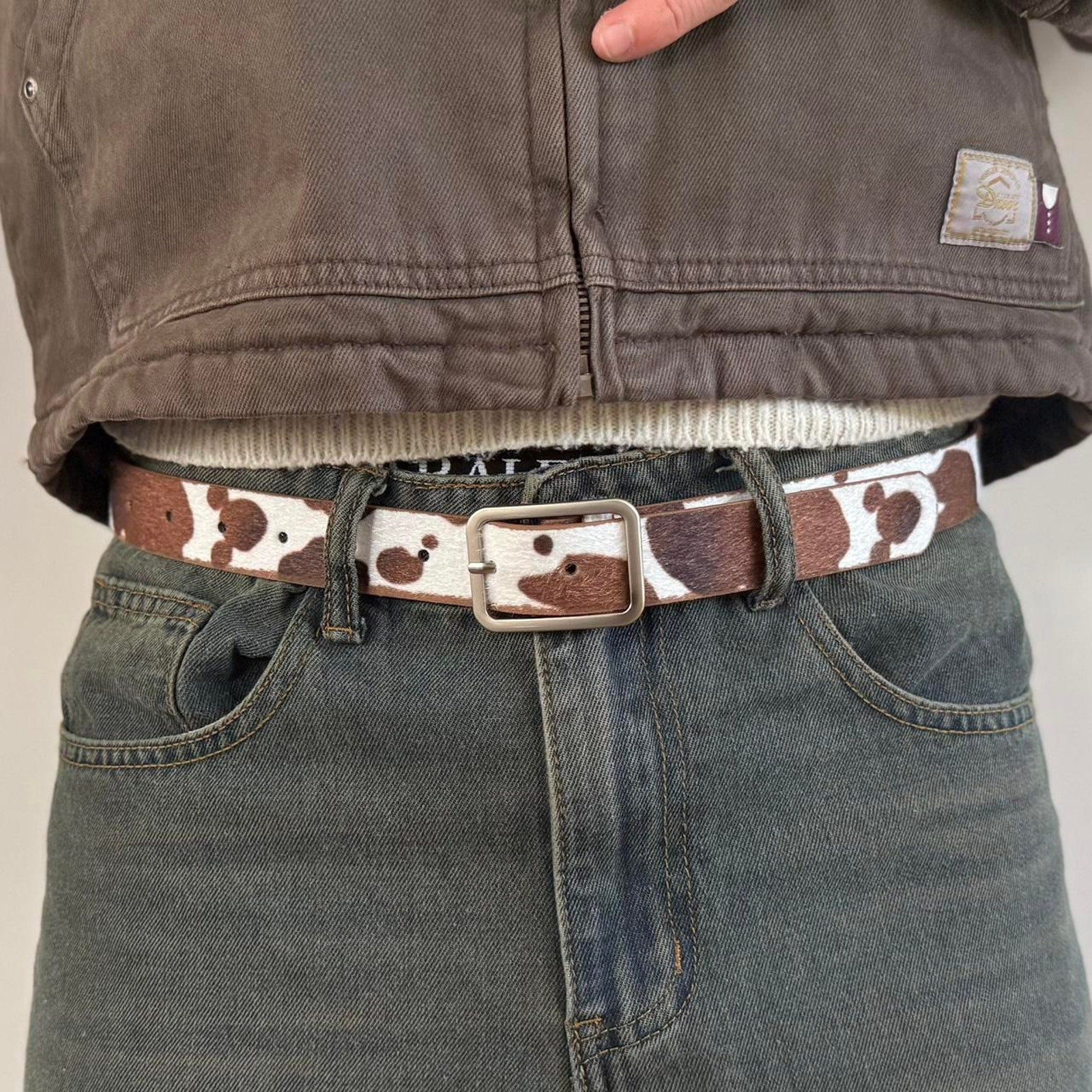 Cow Print Statement Belt