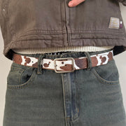 Cow Print Statement Belt