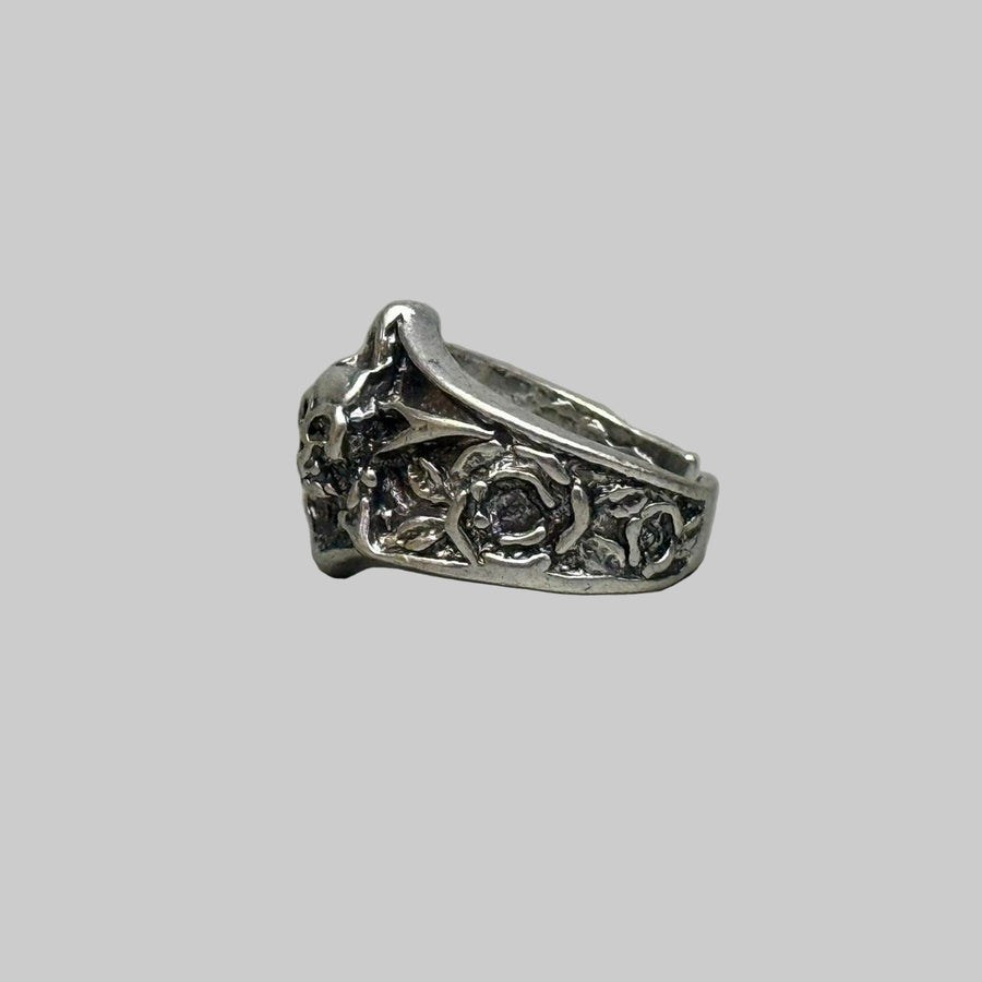 Silver Gothic Star Ring