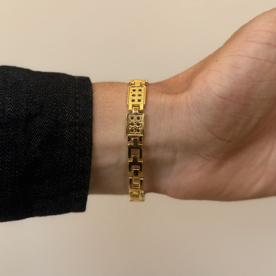 Gold Engraved Watch