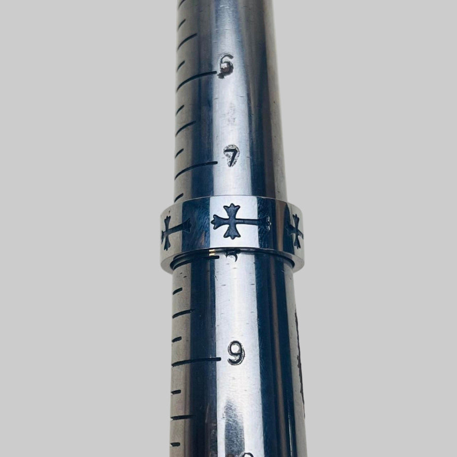 Silver Cross Band Ring