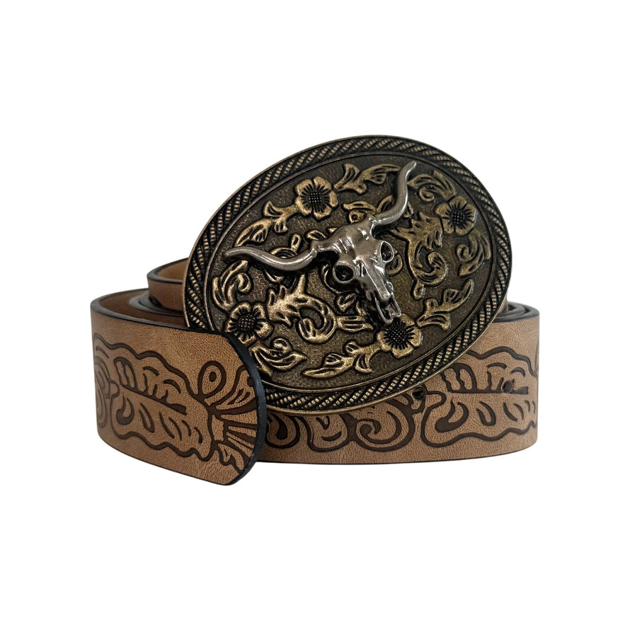 Oval Longhorn Belt