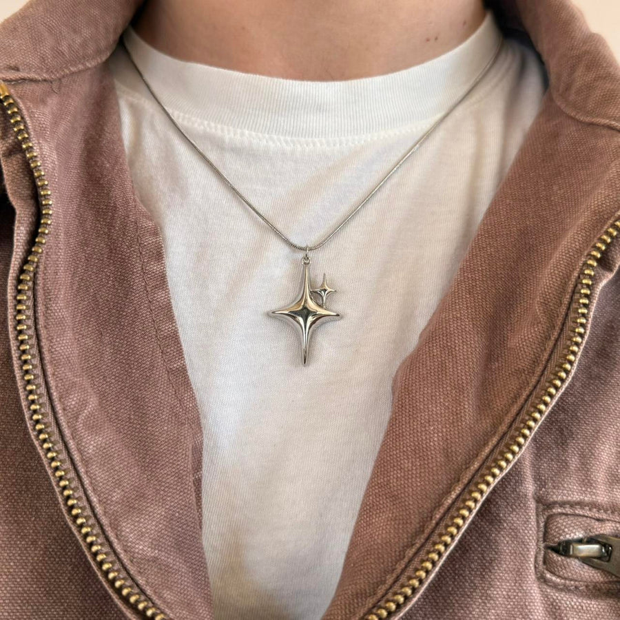 Silver Star Pendant Necklace
