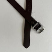 Brown Chrome Buckle Belt