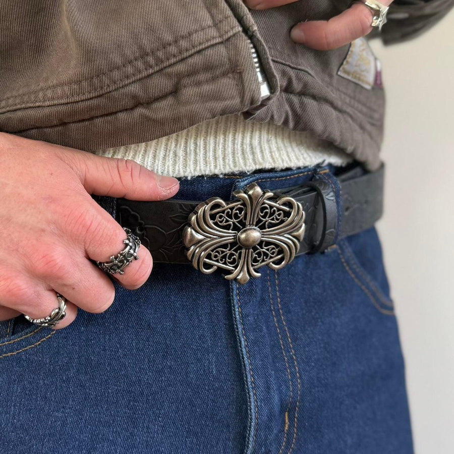 Ornate Cross Buckle Belt