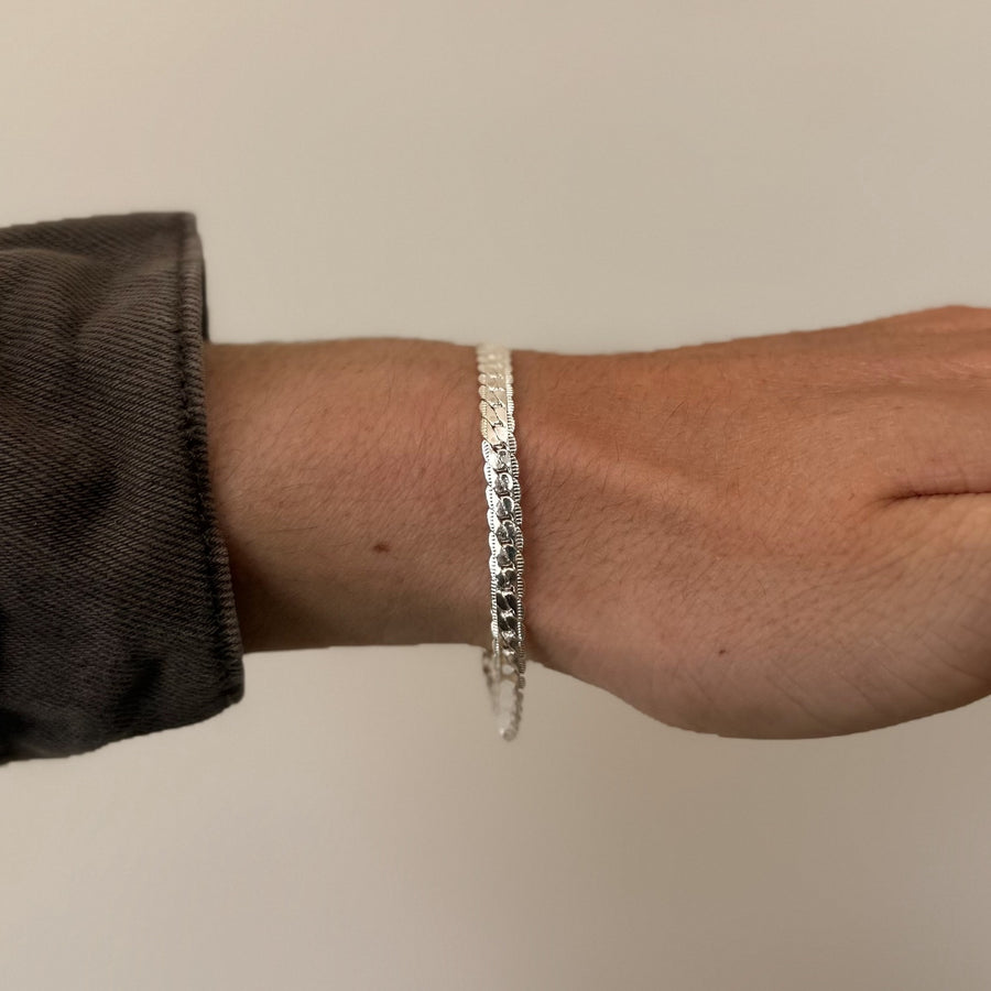 Silver Sleek Box Bracelet
