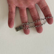 Silver Lock Charm Bracelet