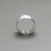 Wide Matte Adjustable Band Ring