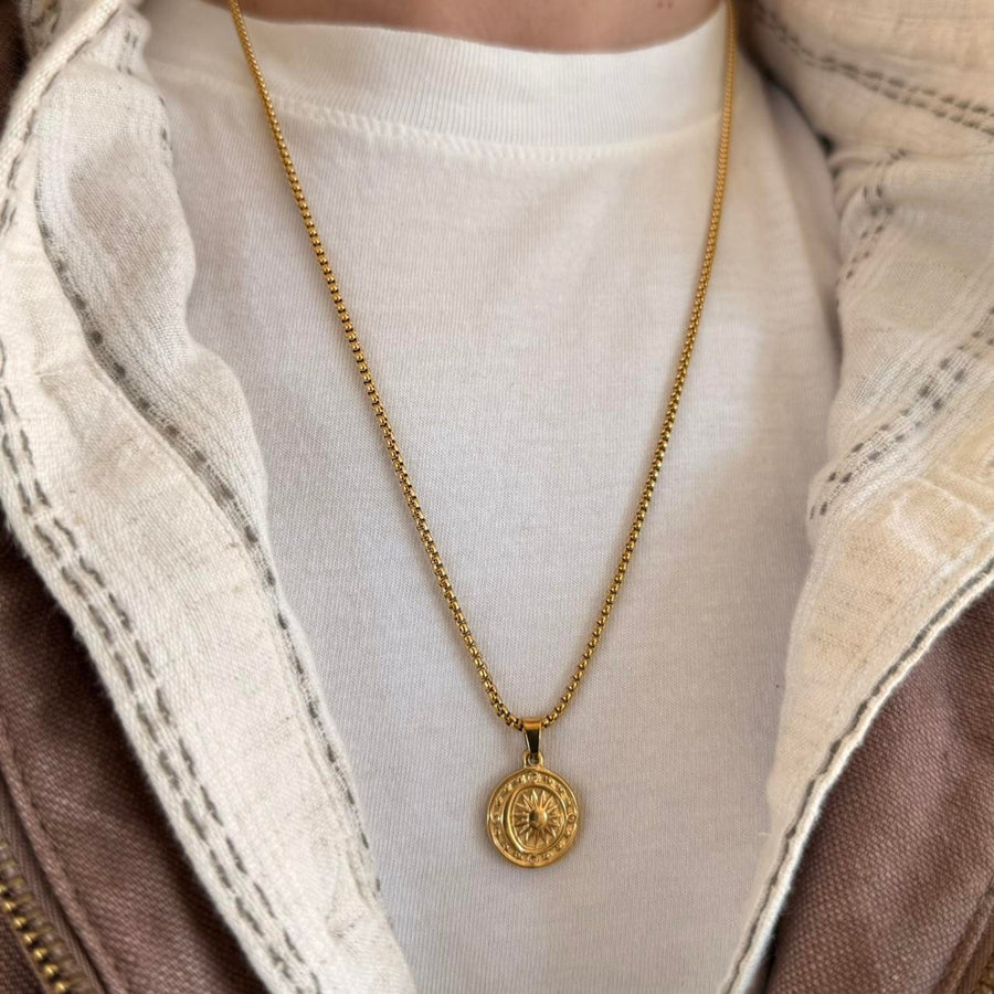 Gold Coin Pendant Necklace