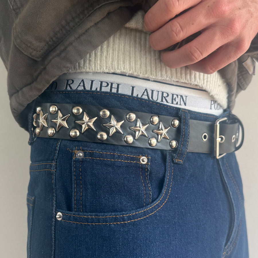 Black Star Studded Belt