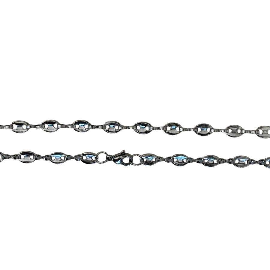 Silver Beaded Chain Necklace