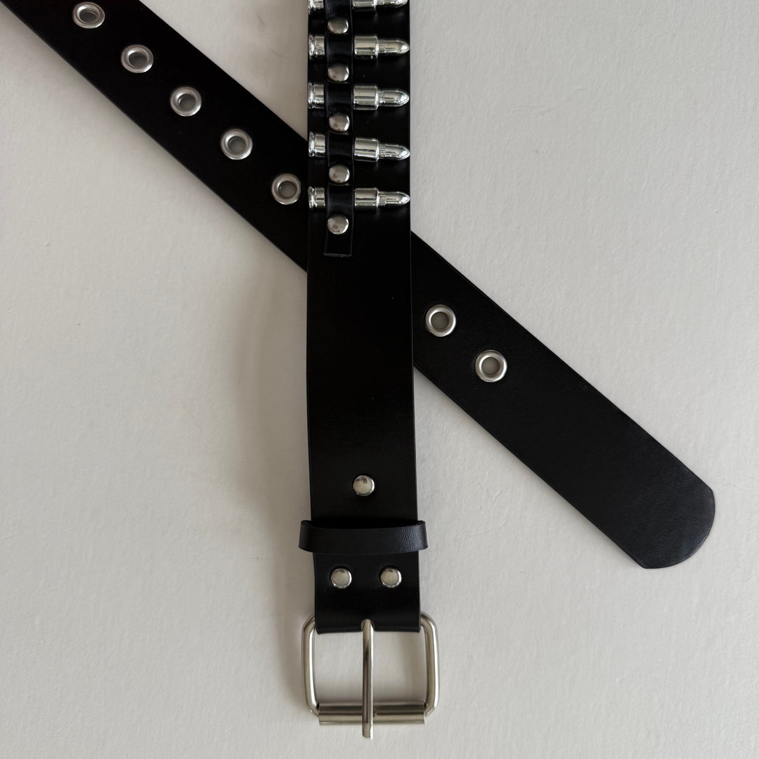Black Studded Punk Belt - Rynor