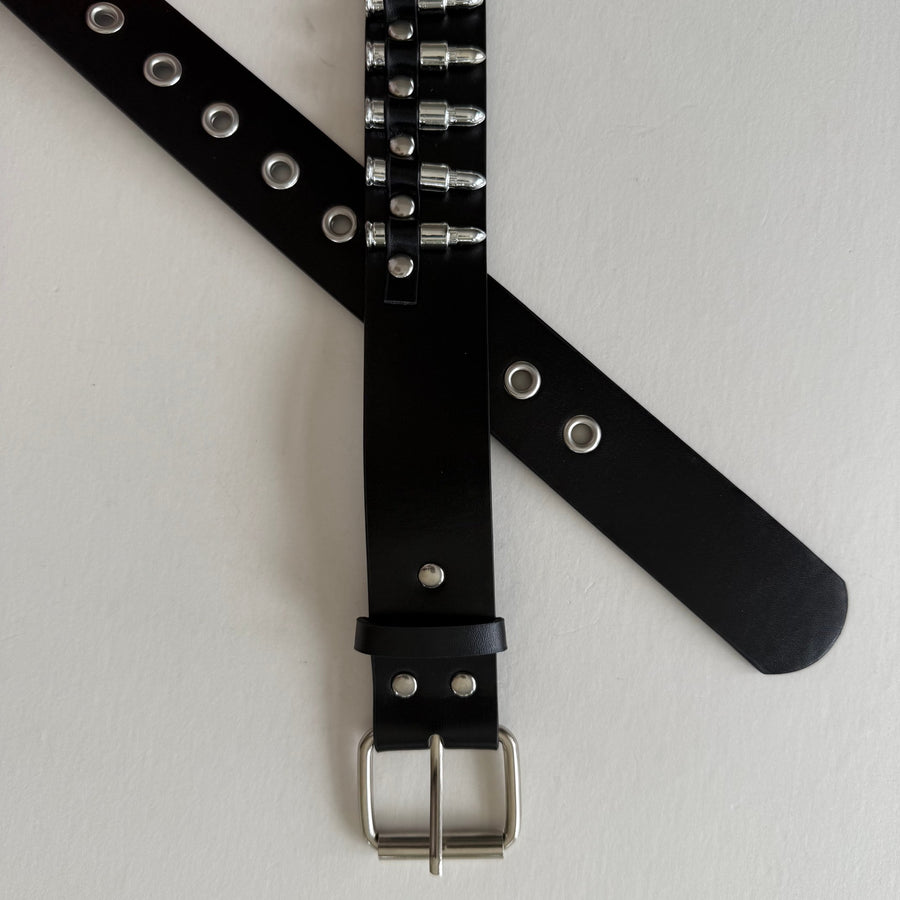 Black Studded Punk Belt