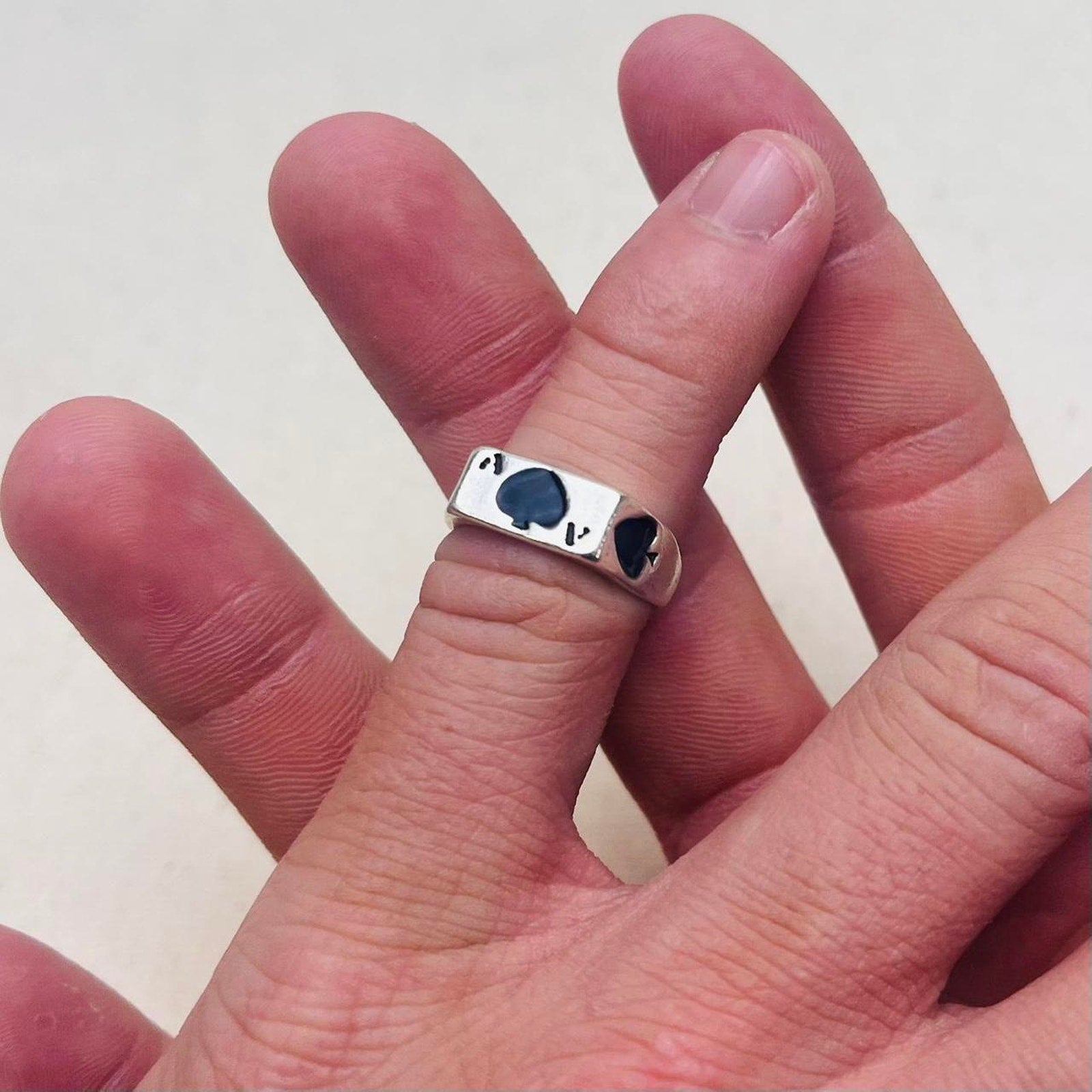 Silver Spade Ring