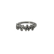 Silver Gothic Flame Ring